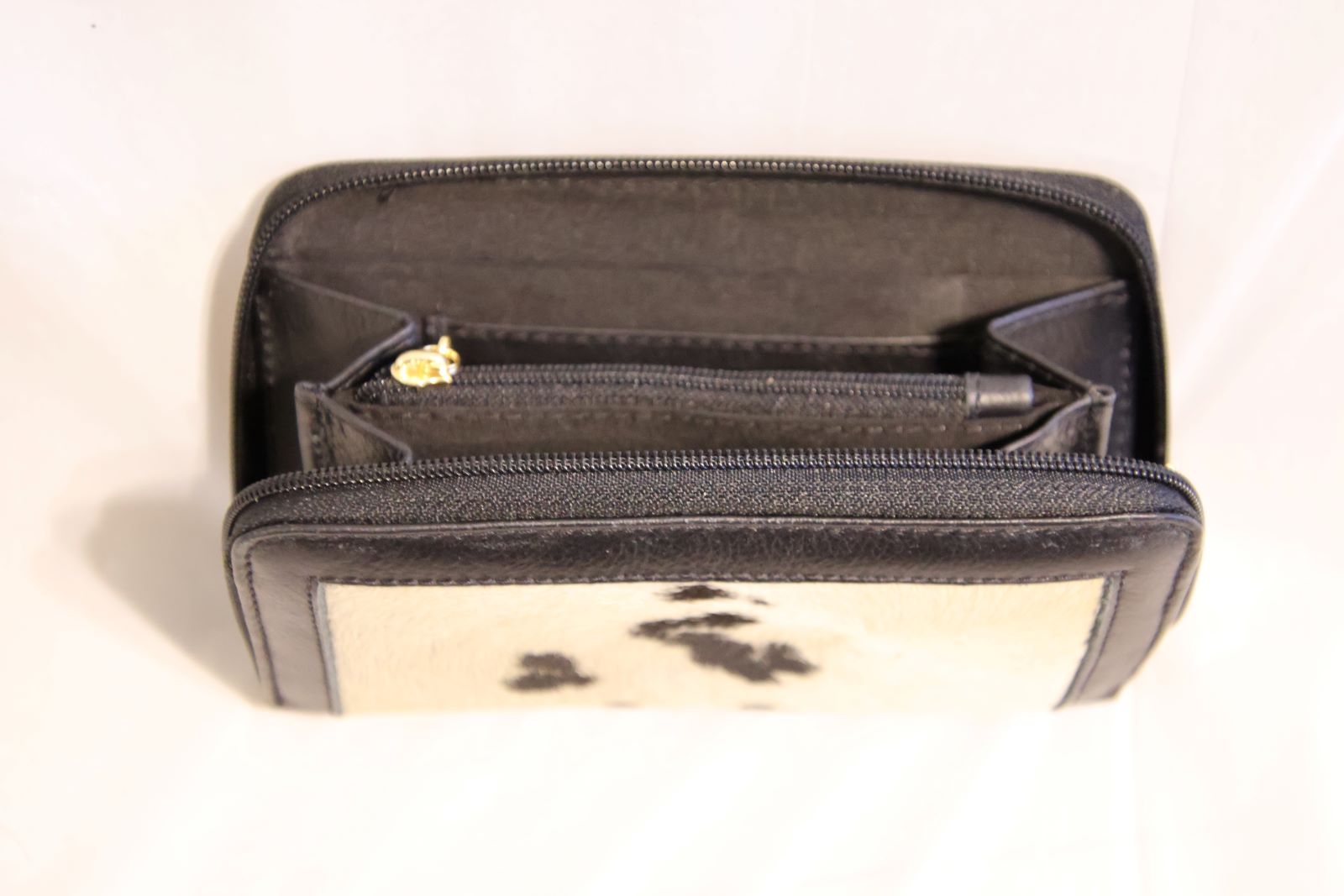 Black and white wallet